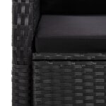 vidaXL Ensemble à manger de jardin 11 Pièces coussins noir résine tressée