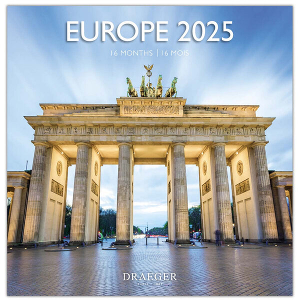 Grand Calendrier Mural 29x29 Cm - 2025 - Europe - Draeger paris