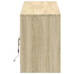vidaXL Meuble TV avec LED chêne sonoma 180x34x50 cm bois d'ingénierie