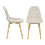 Lot de 4 chaises de salle à manger 86 x 53 x 47 cm beige 03_0006768