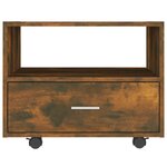 vidaXL Table basse chêne fumé 55x55x40 cm bois d'ingénierie