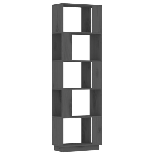 vidaXL Bibliothèque/Séparateur de pièce Gris 51x25x163 5 cm Pin solide