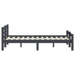 vidaXL Cadre de lit sans matelas gris foncé pin massif 200x200 cm