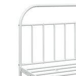 vidaXL Cadre de lit métal avec tête de lit/pied de lit blanc 193x203cm