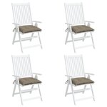 vidaXL Coussins de chaise lot de 4 taupe 40x40x7 cm tissu oxford