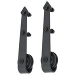 vidaXL Kit de quincaillerie de porte coulissante 183 cm Acier Noir