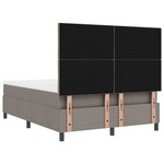 vidaXL Lit à ressorts avec matelas taupe 140x200 cm en tissu