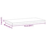 vidaXL Étagères murales 2 Pièces 75x40x3 cm argenté acier inoxydable