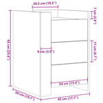 vidaXL Table de chevet sonoma gris 45x50x65 cm bois d'ingénierie