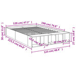 vidaXL Cadre de lit sonoma gris 120x190 cm bois d'ingénierie