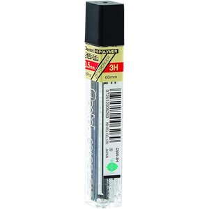 Etui de 12 mines hi-polymer super 0 5 mm 3h pentel