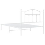 vidaXL Cadre de lit métal avec tête de lit blanc 100x190 cm
