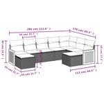vidaXL Salon de jardin 9 Pièces avec coussins noir résine tressée