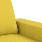 vidaXL Canapé à 2 places Jaune clair 140 cm Tissu