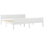 vidaXL Cadre de lit Bois de pin massif Blanc 180x200 cm