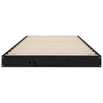 vidaXL Cadre de lit noir 75x190 cm petit simple bois massif de pin