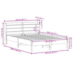 vidaXL Cadre de lit sans matelas cire marron 140x190cm bois pin massif