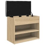 vidaXL Banc à chaussures chêne sonoma 62x32x50 cm bois d'ingénierie