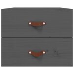 vidaXL Table de chevet murale Gris 50x36x40 cm