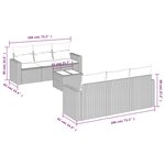 vidaXL Salon de jardin avec coussins 7 Pièces beige résine tressée