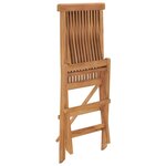 vidaXL Chaises de jardin pliables lot de 4 Bois de teck massif
