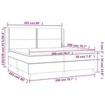 vidaXL Sommier à lattes de lit matelas et LED Rose 200x200 cm Velours