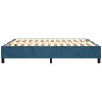 vidaXL Cadre de lit Bleu foncé 200x200 cm Velours