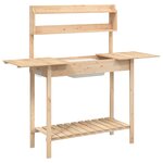vidaXL Table de rempotage et évier 147 5x44x139 5 cm bois massif sapin