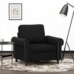 vidaXL Fauteuil Noir 60 cm Velours