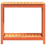 vidaXL Table de rempotage avec étagère cire marron bois massif de pin