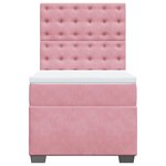 vidaXL Sommier à lattes de lit et matelas Rose 80x200 cm Velours