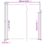 vidaXL Auvent latéral rétractable vert foncé 200x300 cm