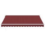 vidaXL Auvent manuel rétractable avec LED bordeaux 400x300 cm
