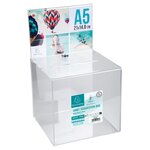 Urne Transparente Fermable À Clé 21x21 Cm Avec Encart A5 - Cristal - Exacompta