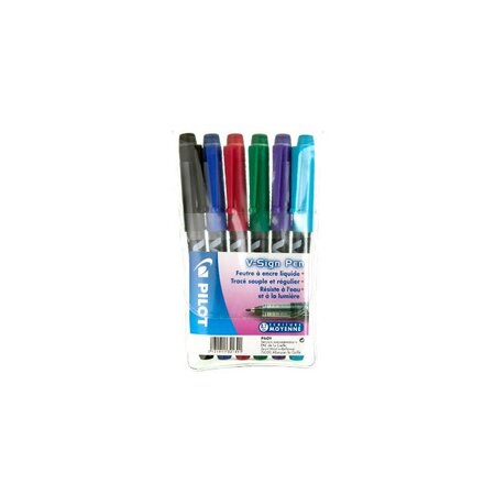 Etui de 6 Feutres V-SIGN PEN Pte Moyenne Coloris assortis PILOT