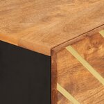 vidaXL Buffet marron et noir 40x33 5x110 cm bois massif de manguier
