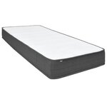 vidaXL Sommier à lattes de lit Gris foncé Tissu 80x200 cm