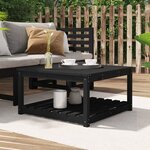 vidaXL Table de jardin noir 82 5x82 5x45 cm bois massif de pin