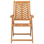 vidaXL Chaises de jardin inclinables lot de 3 bois massif d'acacia