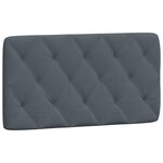 vidaXL Cadre de lit avec lumières LED gris foncé 100x200 cm velours