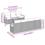 Ensemble de canapé de jardin de 8 pièces avec coussins beige en rattan synthétique