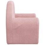 vidaXL Canapé pour enfants rose peluche douce