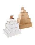 (lot  50 boîtes) boîte postale brune 215 x 155 x 100mm