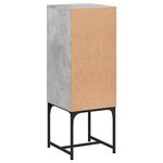 vidaXL Armoire latérale avec porte en verre gris béton 35x37x100 cm