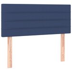vidaXL Sommier à lattes de lit avec matelas Bleu 120x200 cm Tissu