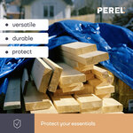 Perel Bâche  résistant  22 œillets  angles renforcés  rectangulaire  bleu/vert  110 g/m²  5 x 6 m