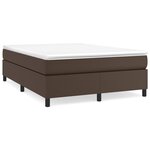vidaXL Cadre de lit Marron 140x190 cm Similicuir