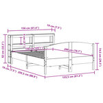 vidaXL Cadre de lit sans matelas cire marron 150x200cm bois pin massif