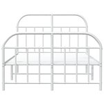 vidaXL Cadre de lit métal avec tête de lit/pied de lit blanc 120x190cm