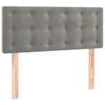 vidaXL Sommier à lattes de lit et matelas Gris clair 100x200cm Velours